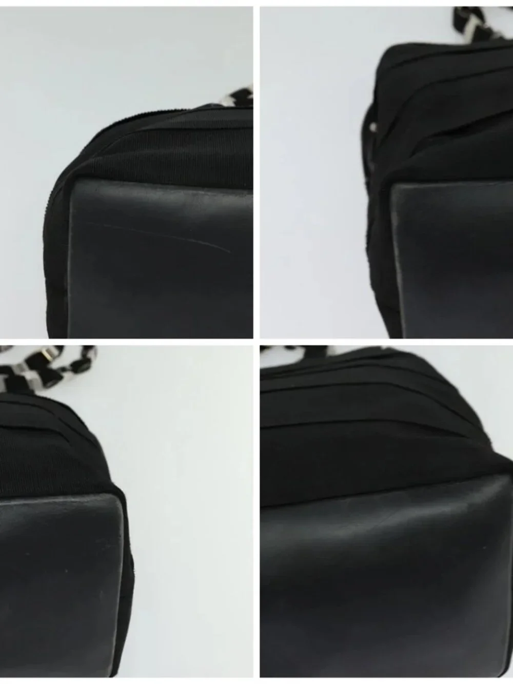 Salvatore Ferragamo Vala Shoulder Bag Canvas Black Auth fm4422